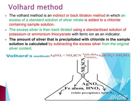 Volhard’s method in Precipitation titrations - Pharmacy … - wintechmobiles.com
