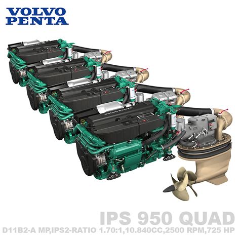 VOLVO PENTA IPS 950 (QUAD) « VOLVO PENTA« İçten Takma Dizel Motorlar .