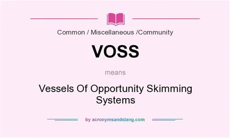 VOSS - What does VOSS stand for? The Free Dictionary