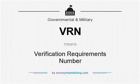 VRN Meanings What Does VRN Stand For? - All Acronyms