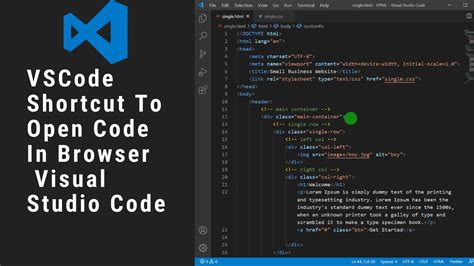 VSCode Shortcut To Open Code In Browser Visual Studio Code YouTube