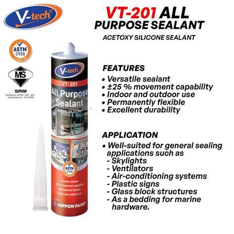 VT-201 Vtech Series All-Purpose Sealant 270ML - Shopee Indonesia - raincitystudios.com