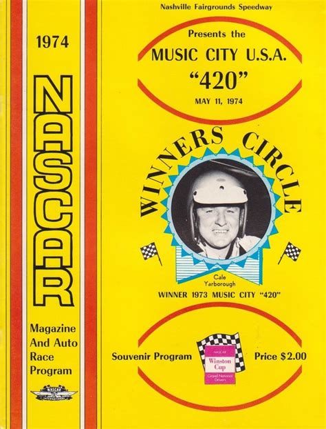 VTG 1974 Nashville 420 Nashville Fairgrounds Speedway TN …