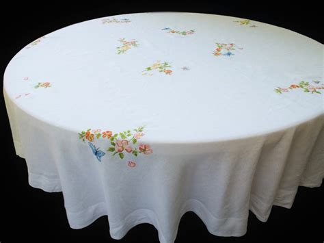 VTG D. Porthault FRANCE Round Tablecloth & 4 Napkin Set …