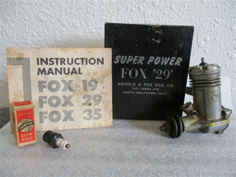 VTG FOX 29 MODEL AIRPLANE ENGINE W BOX+MANUAL-ATRC2 …