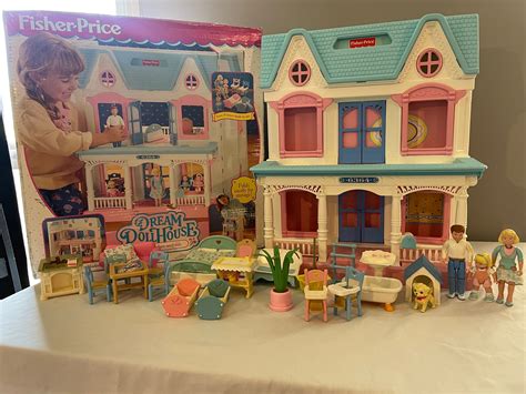 VTG Fisher Price Loving Family Dream Dollhouse Cooking Fun Set Eggs Pan Pot