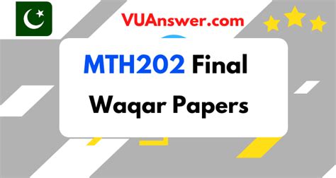 VU MTH202 Solved MCQs Mega Quiz File Final Term Past Papers