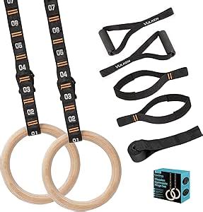 Vulken Wooden Gymnastic Rings with Adjustable … - balustradellc