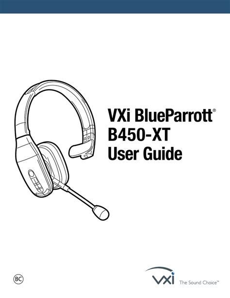 VXi BlueParrott B450-XT User Guide - RoadTrucker