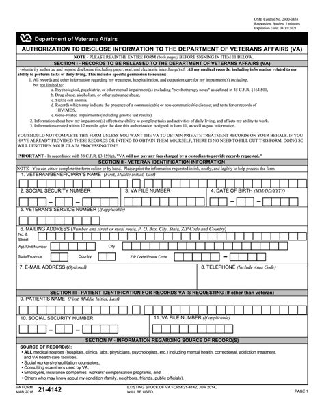 Va Form 21 4142: Fill & Download for Free - CocoDoc