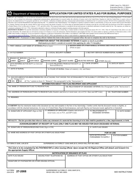 Va flag application pdf. S.  Public reporting burden for this collection of informatio...
