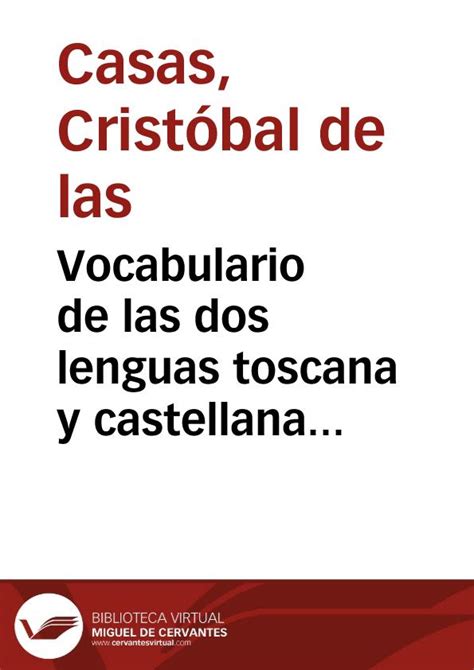 Vacabulario de las lenguas toscana y castellana. - Manuale di installazione radio mini cooper 2009.