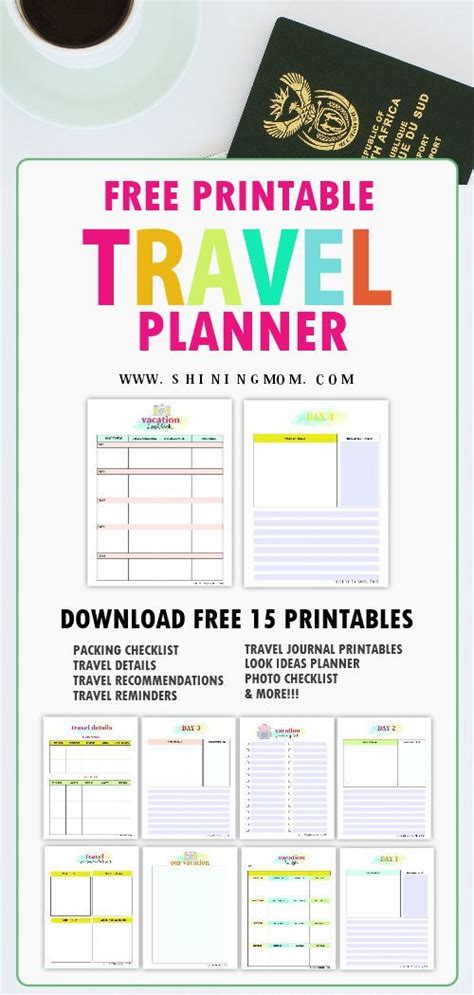 Vacation Planner Template Free Database