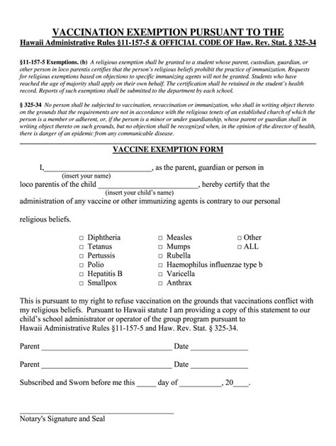 Vaccine Exemption Form Formstack