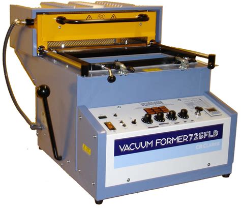 Vacuum former. Vacuum formers close vacuum former A machine that heats a polymer so that it is malleable enough to be pulled over a former with a vacuum. can be used for making moulds close mould A hollow ... 