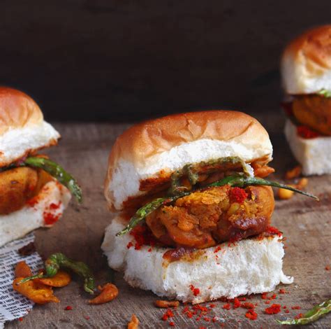 Vada paav. Vada Pav. The humble street food of Mumbai, with our delicious potato vada, sandwiched between two slices of soft pav, served with roasted green chili, and our very own green and sweet chutney. Samosa Singh with Sunil Grover | India's Snacking. Share. 