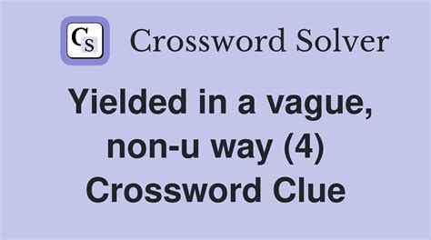 Vague crossword clue - MirrorCrossword.co.uk