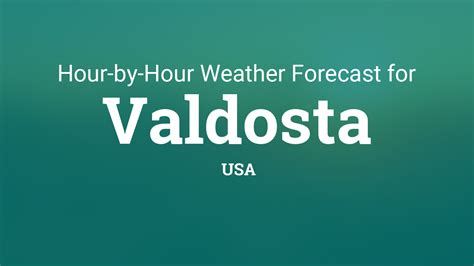 Valdosta Weather Forecasts. Weather Underground provides local & long-range weather forecasts, weatherreports, maps & tropical weather conditions for the Valdosta area. ... Hourly Forecast for .... 