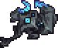 Uelibloom Ore is a post- Moon Lord ore which generates in Mud Blocks after Providence, the Profaned Goddess has been defeated. It is used to craft Uelibloom Bars at an Adamantite Forge or a Titanium Forge. It requires at least a Lunar Pickaxe to mine. It is also dropped by Bloom Slimes .
