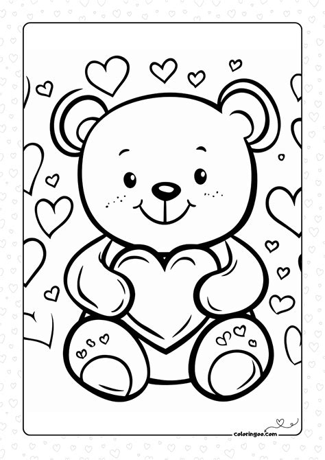 Valentine Coloring Pages For Preschoo