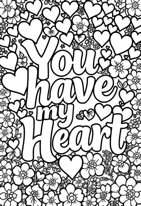 Valentines Coloring Pages Adu