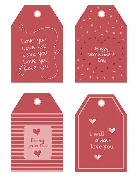 Valentines Day Gift Tags Printable