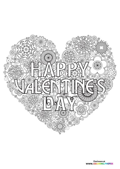 Valentines Day Mandala Coloring Pages