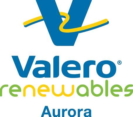 VALERO RENEWABLES - AURORA Valero’s Aurora ethanol plant is located on 420 acres near Aurora, South Dakota, six miles east of Brookings and 60 miles north of Sioux Falls. THE AURORA PLANT PRODUCES PLANT FACTS Valero Renewables - Aurora One Valero PlaceIREAND Aurora, SD 57002 605.693.6800 valero.com ~65 employees 140 million gallons per year . 