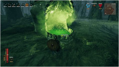 Valheim boiling death. Once you clear the area and figure out where to fight him, head to the giant skull and summon Bonemass by adding 10 withered bones to the boiling green liquid in the giant skull. Bonemass attacks 