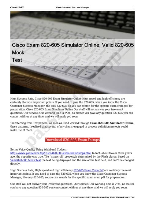 Valid 820-605 Test Online