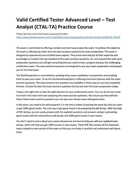 Valid CTAL-TA Test Sims