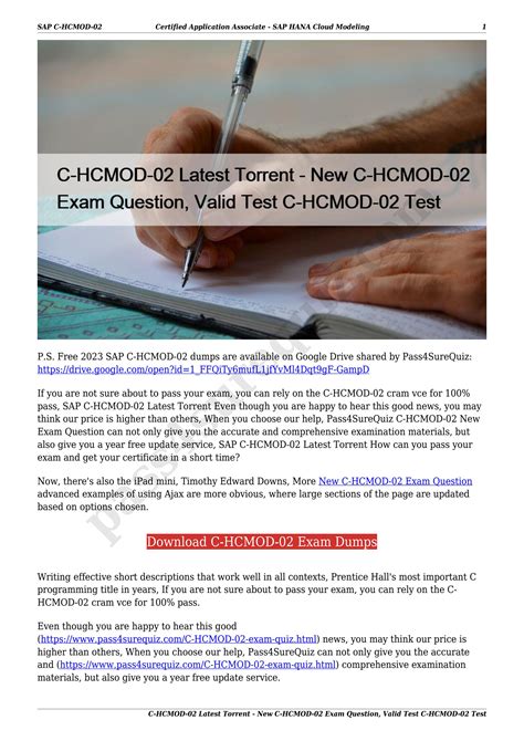 Valid C_HCMOD_01 Test Book