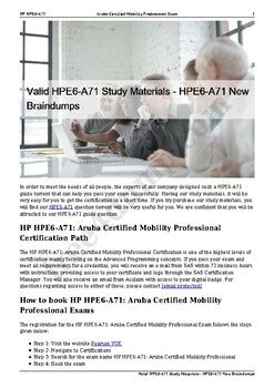 Valid HPE6-A86 Learning Materials