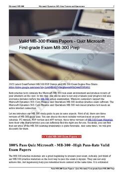 Valid MB-340 Exam Papers