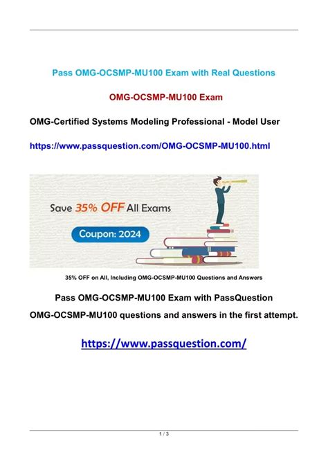 Valid OMG-OCSMP-MU100 Exam Objectives