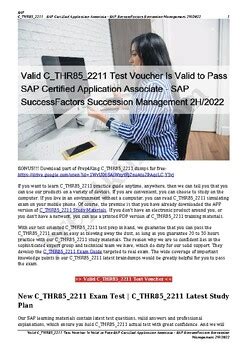 Valid Test C_THR85_2105 Fee