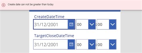 Validation - Enforcing minimum and maximum dates with