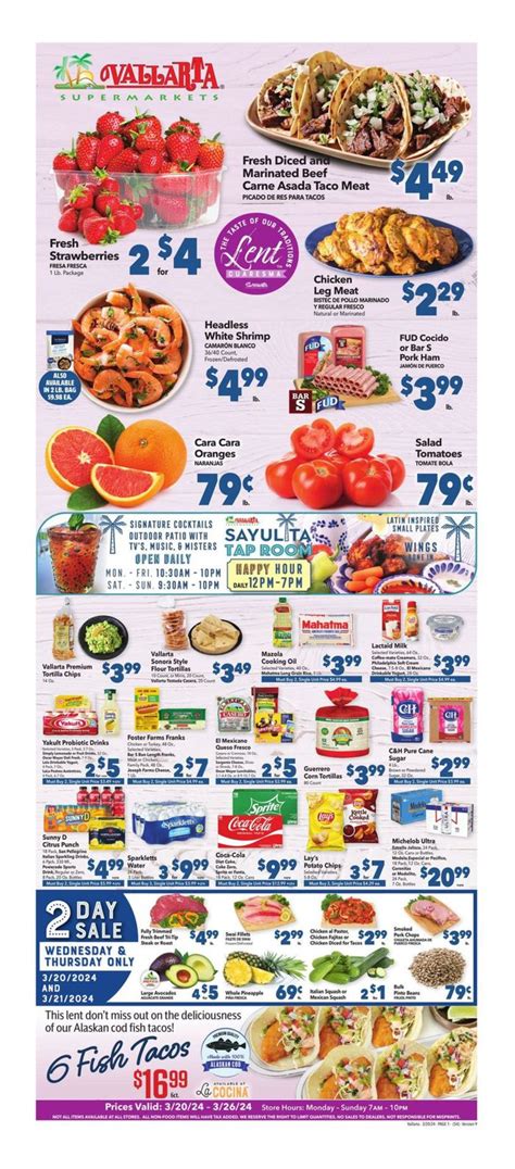Vallarta Weekly Ad November 30 – December 6, 2022. Fiesta Cup! Check out the latest Vallarta online circular incredibly hot specials, valid 11/30/2022 – 12/06/2022: -$4.99/lb Fully Trimmed Fresh Beef Tri Tip Steak or Roast; $4.99/lb Thick Cut T-Bone or Porterhouse Steak;