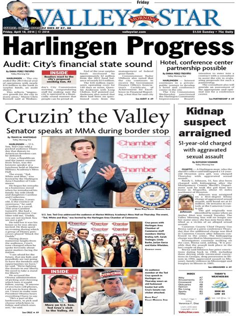 Valley Morning Star (Newspaper) - April 16, 2004, Harlingen, Texas Imam Mumm Valley morning infest preview schedule Rio Sun inside 50 cent Whitley won t be prosecuted 956-421-9869 Harlingen a the Cameron county District attorney will not prosecute a former general manager of waterworks who was the target of a Texas rangers investigation into .... 