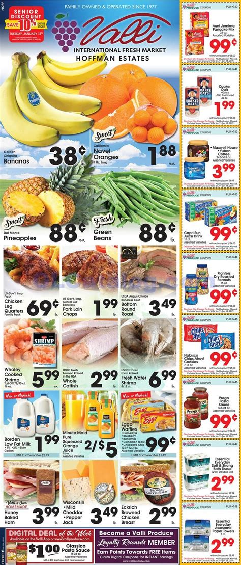 Valli produce weekly ad loves park. P: 815-397-0000 Store Hours: M-S 6am- 9pm, Sun 6am- 8pm Store Features: Produce, Meat, Deli, Seafood, Dairy, Bakery, Imports/International, Wine & Liquor, Sushi, Bulk ... 