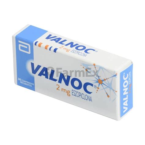 Valnoc. Producto Valnoc 3mg Tabletas con Codigo ATC N05CF04-Eszopiclona y su Descripcion Comercial Muestra Medica En Caja Plegadiza Por 3 Tabletas Recubiertas En Blisters Transparentes Aluminio/Aclar en Colombia 