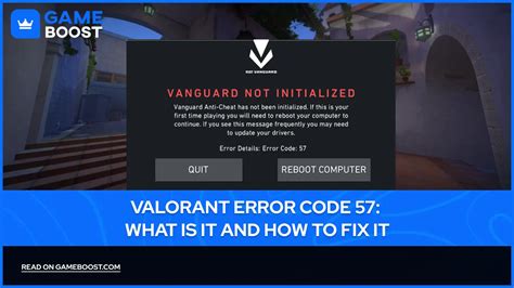 Valorant error code 57 What is it and how to possibly fix it 