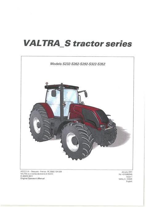 Valtra s232 s262 s292 s322 s252 tractor operator manual. - Maytag top load mvwb850wq service manual.