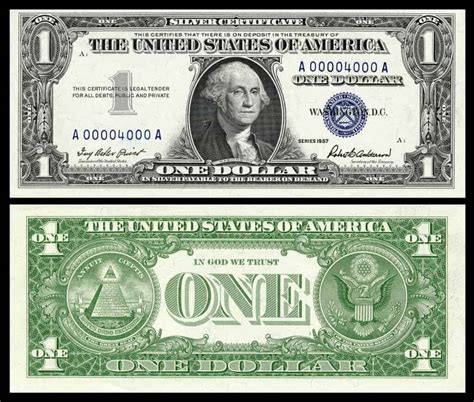 The series of 1935A $1 yellow seal silver certificate was a 