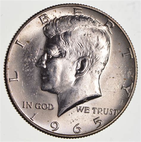 The Kennedy Half Dollar is a fifty-cent US coin struck in memory of President John F. Kennedy, assassinated in 1963. It was minted from 1964 through 1970. The 1964 Kennedy Half Dollars were struck with 90% silver and 10% copper with a silver weight of 0.36169 troy ounces. Due to rises in bullion prices, the silver content was reduced to 40% ...