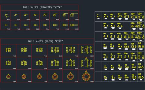 Valve cad blocks.  These CAD blocks have been drafted in AutoCAD 2021 software.  Ide...