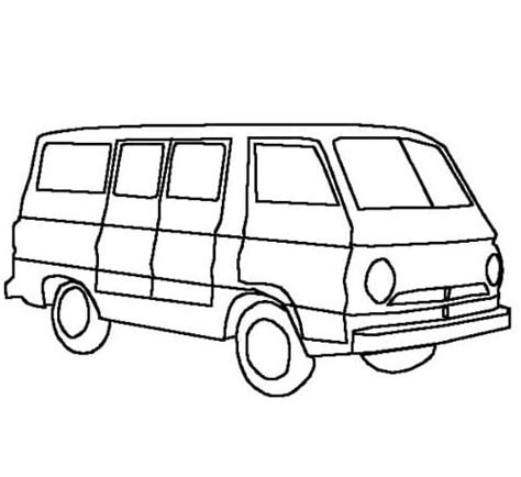 Van Coloring Pages Printable Get Coloring Pages