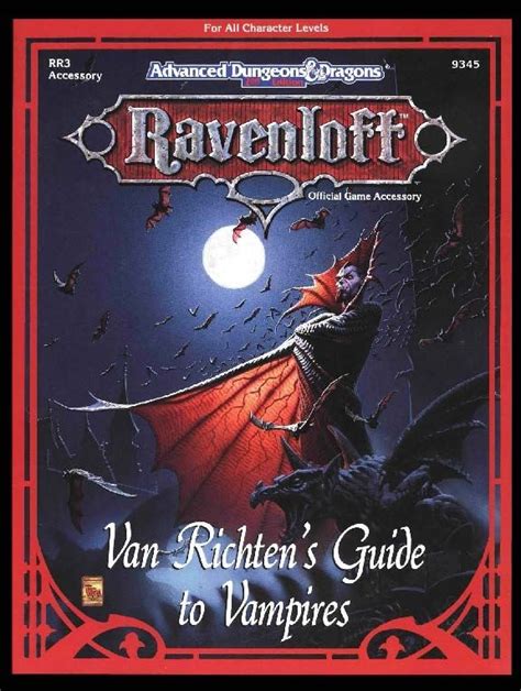 Van richtens guide to vampires ad d ravenloft accessory rr3. - Marguerite yourcenar, 193 avenue louise, bruxelles.