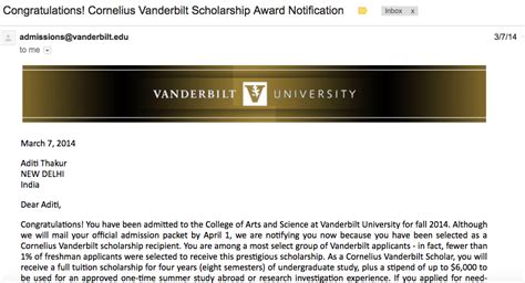 As always, Vanderbilt employs a holistic, context-aware review process which considers all additional components of the application, including the personal essay and required short answer, letters of recommendation, and breadth and depth of extracurricular engagement..