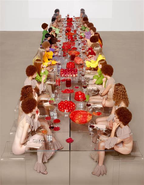 Vanessa beecroft. On the occasion of her retrospective exhibition at the Castello di Rivoli, Beecroft created the performance VB52, structured as a banquet for thirty guests. The video of the performance shows the meal, comprised of foods selected according to color and served in a sequence of monochromatic arrangements. The images also linger on the behaviour ... 